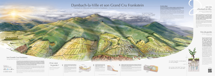 Panneau du Grand Cru Frankstein de Dambach-la-Ville